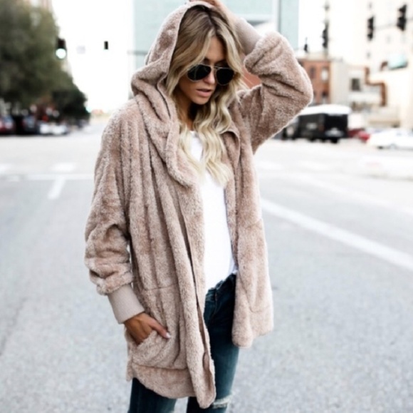MODA ME COUTURE Jackets & Blazers - (LAST 1)Softest Teddy Bear Hoodie EVER
